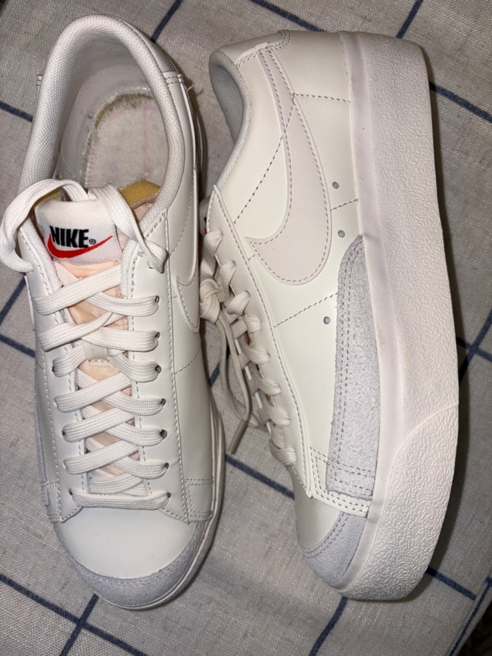 Nike Women’s Cream colored Platform Low-Top Sneakers
